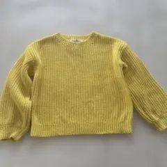 H&M イエロー クルーネック ニットセーター