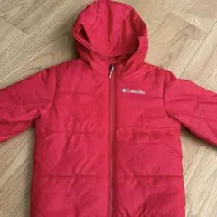 Columbia フード付き　リバーシブルジャケット　赤　110cm
