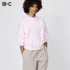 UNIQLO:C スムースコットンクルーネックセーター　PINK L