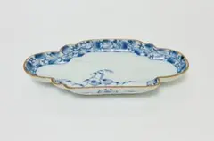 有田焼　貴祥窯　染付草花文　桔梗縁小鉢揃　5個セット 有田焼貴祥窯染付草花文桔梗縁小鉢揃5個セット