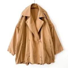 美品 アダムエロペ 2WAYミリタリーショートトレンチ コート ベスト ゆるだぼ