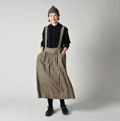 美品✨25ss Veritecoeur ヴェリテクールグレンチェックワンピース麻 美品✨25ss Veritecoeur ヴェリテクールグレンチェックワンピース麻