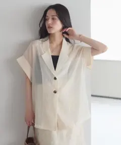 【新品/¥6990】Bonjour Sagan シアーテーラードサマージャケットのサムネイル