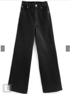 GRLヘビーツイルセミワイドパンツ ブラックMサイズ fo2007