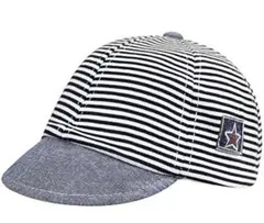 赤ちゃんの帽子❤️ベビー用ストライプキャップ 星刺繍　42〜46cm