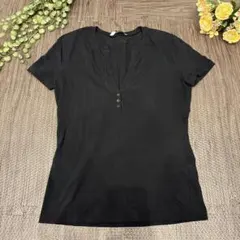 GUCCI ヘンリーネック 半袖Tシャツ 黒 XS Ｖネックのサムネイル