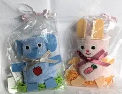 アニマル タオルハンカチ 2点セット