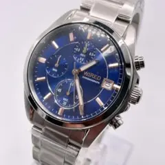 未使用 新品電池交換済み 稼働 SEIKO WIRED ブルー文字盤 腕時計