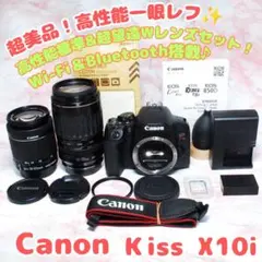 ✨Canon Kiss X10i✨45点AF＆4K 標準・超望遠Wレンズセット ✨Canon Kiss X10i✨45点AF＆4K 標準・超望遠Wレンズセット - メルカリ