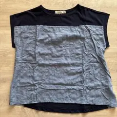 一分袖 切替えTシャツ カットソーのサムネイル