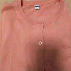 UNIQLO　UVカット コーラルピンク　Lサイズ ボタン付きカーディガン
