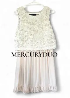 MERCURYDUO ドッキングワンピース ドレス プリーツ フレアフリル