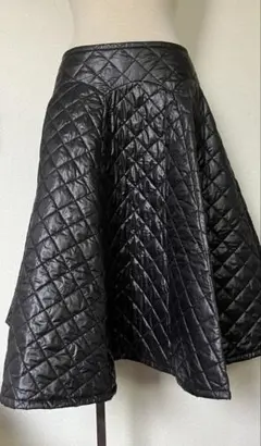 トリココムデギャルソン キルティング フレアスカート ブラック