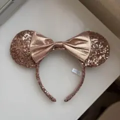 ディズニー ミニー カチューシャ ピンク スパンコール 美品