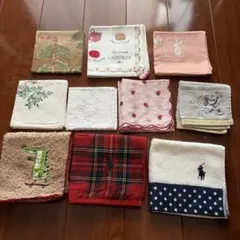 ハンカチタオルセット 多様なデザイン 10枚
