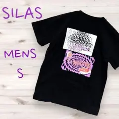 サイラス グラフティック プリント 半袖 Tシャツ 黒 メンズS バックプリント