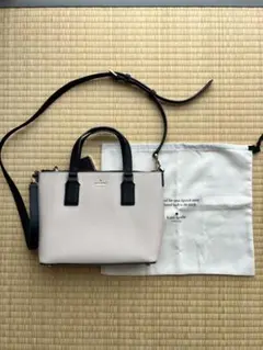 中古⭐︎Kate Spade 2wayショルダーバッグ ライトグレー