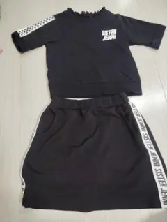 SISTER JENNI Tシャツとスカートセット 130cm 黒のサムネイル