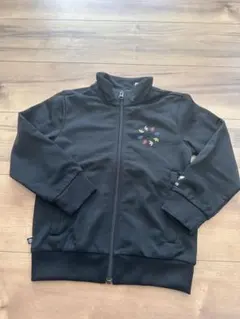 adidasブラック ジッパー付きジャケット 100cm