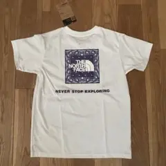 【新品未使用】ノースフェイス☆ ショートスリーブバンダナスクエアロゴティー