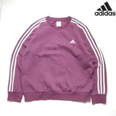 US古着アメリカ古着 アディダス スウェット トレーナー ワンポイント ロゴ刺繍