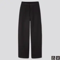 UNIQLO Ｕ／ワイドフィットカーブジャージーパンツ／ブラック／XL