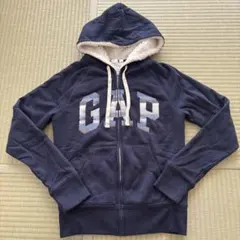 GAP フリース内側 ネイビーパーカー XXS