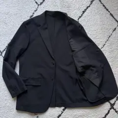 2026年モデル　ユニクロ　感動ジャケット　テーラード　ブラック　482223