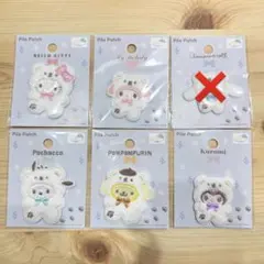 セリア　サンリオ　パイルワッペン　5種　品薄　入手困難