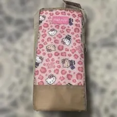 ハローキティ 保冷ビッグトート　ピンク ヒョウ柄　保冷バッグ　折りたたみ