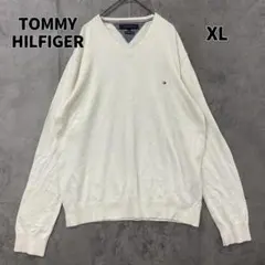 トミーヒルフィガー Vネックニット セーター プレミアムコットン【7985】