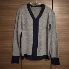 ナノユニバース　ストライプニット