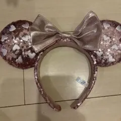 ディズニー カチューシャ スパンコール ミニー ピンク ハート