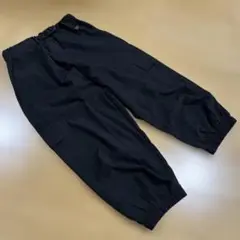 ブラックカーゴパンツ ゴムとベルト付き　7分丈