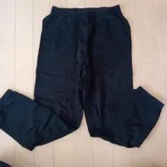 ブラックロングパンツ ゴムウエスト