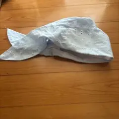 水色刺繍入りコットンバンダナ