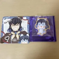 【24時間以内発送】鬼滅の刃　バレンタイン　アニマル缶バッジ　コースター　伊之助