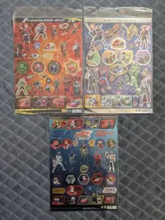新品未開封 仮面ライダー ドライブ 鎧武 ガイム シールシート 3枚セット