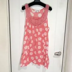Forever21 クロシェ編み デイジー柄 花柄 ノースリーブ チュニック