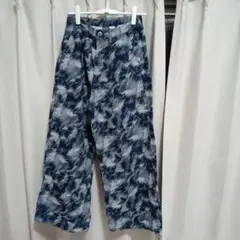 CasperJohn　青系抽象パターン ワイドパンツのサムネイル