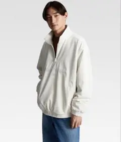 【Nana様専用】tommy コーデュロイハーフジップジャケット　白ユニセックス