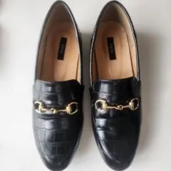 黒 ローファー 　23cm