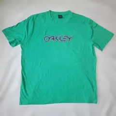 オークリー Tシャツ 2XL ミントグリーン ビッグロゴ OAKLEY