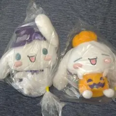 【セット】初音ミク×シナモロール　ぬいぐるみ　ハロウィン　魔法使い　パンプキンのサムネイル