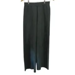 FREAK'S STORE ニットワイドパンツ モスグリーン ウエストゴム（M）