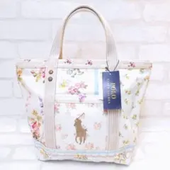 ポロ ラルフローレン キャンバス スモール トートバッグ フラワープリント