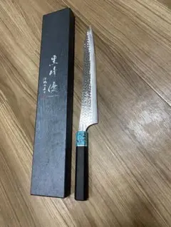 越前打刃物 黒崎真作 ペティナイフ 瑞風 ダマスカス33層仕上げ 135mm 越前打刃物 瑞風 ダマスカス33層仕上げ V10鋼 槌目打ち