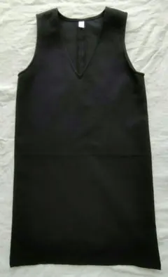 GLOBAL WORK 130cm Vネックジャンパースカート ブラック