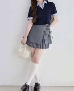 ナイスクラップ　裾プリーツミニスカート