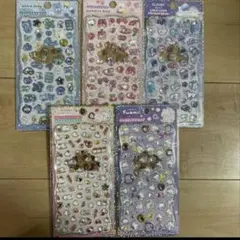 ジュエルプチドロップステッカー　シール　5点セット